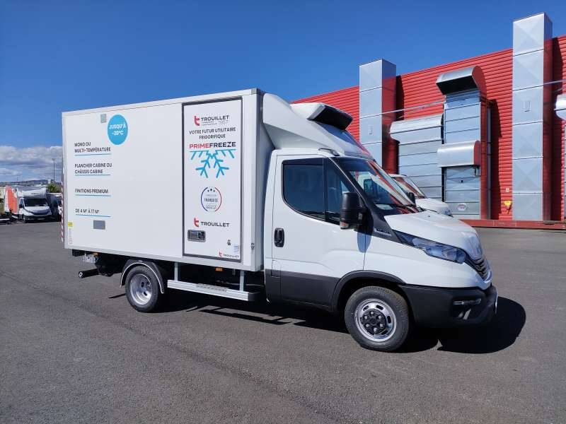 Iveco Daily Chassis Cabine FRIGO 12M3 160 CV ROUES JUMELEES HAYON CAISSE CAZAUX GROUPE THERMOKING V300 MAX 3.5 T
