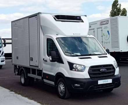 Ford Transit Chassis Cabine FRIGO 12M3 130 CV ROUES JUMELEES HAYON CAISSE CAZAUX GROUPE THERMOKING MONOTEMPERATURE V300 MAX 3,5 T