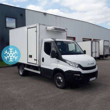 Iveco Daily Chassis Cabine FRIGO OPTION HAYON - 12M3 140 CV RJ CAISSE CAZAUX GROUPE THERMOKING V300 MAX 3,5 T